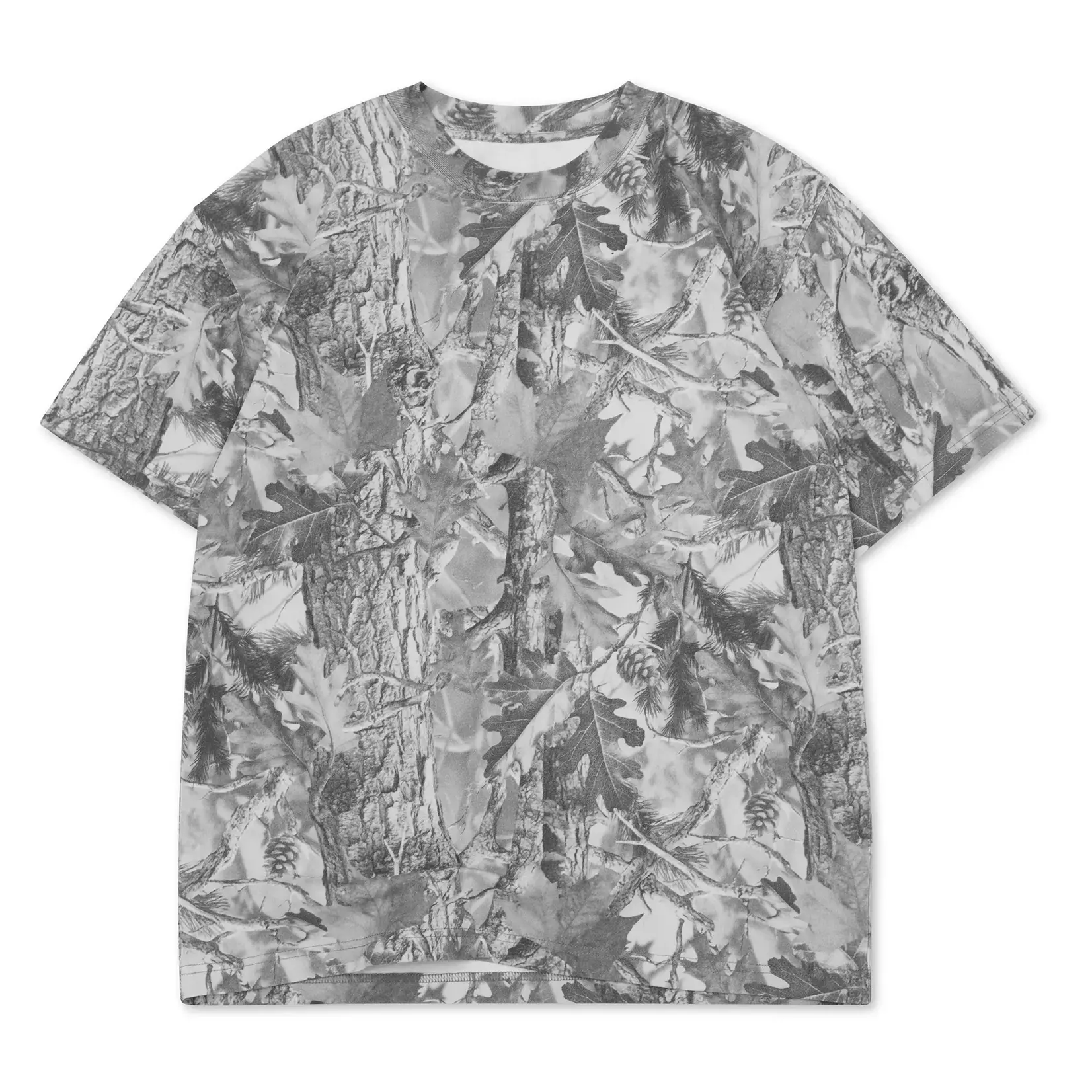 ATTIC Attic - Oversized Box T-Shirt - Vintage Grey Wood Camo -