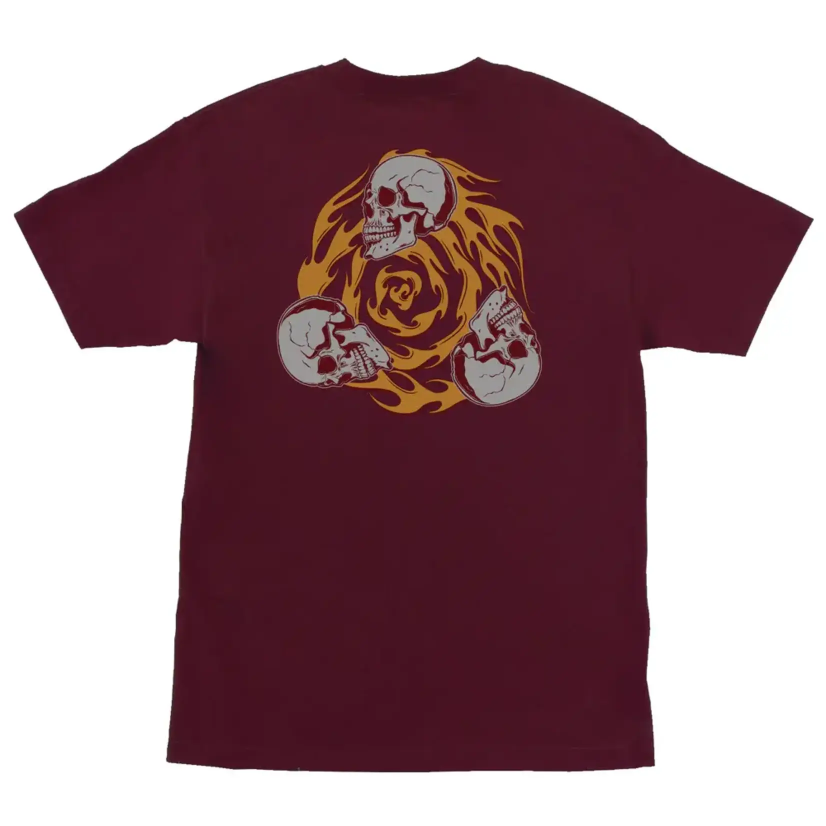 Creature Creature - Spiral Skull Tee - Maroon -