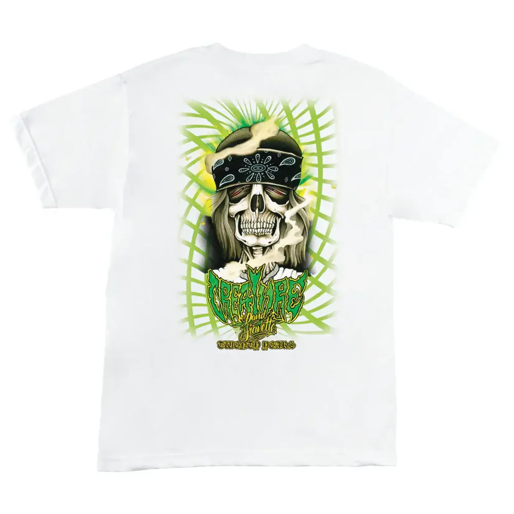 Creature Creature - Gravette Hippie Skull 20th Tee - White -
