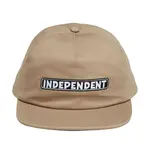 Independent Independent - Bar Logo Unstructured Snapback Hat - Khaki