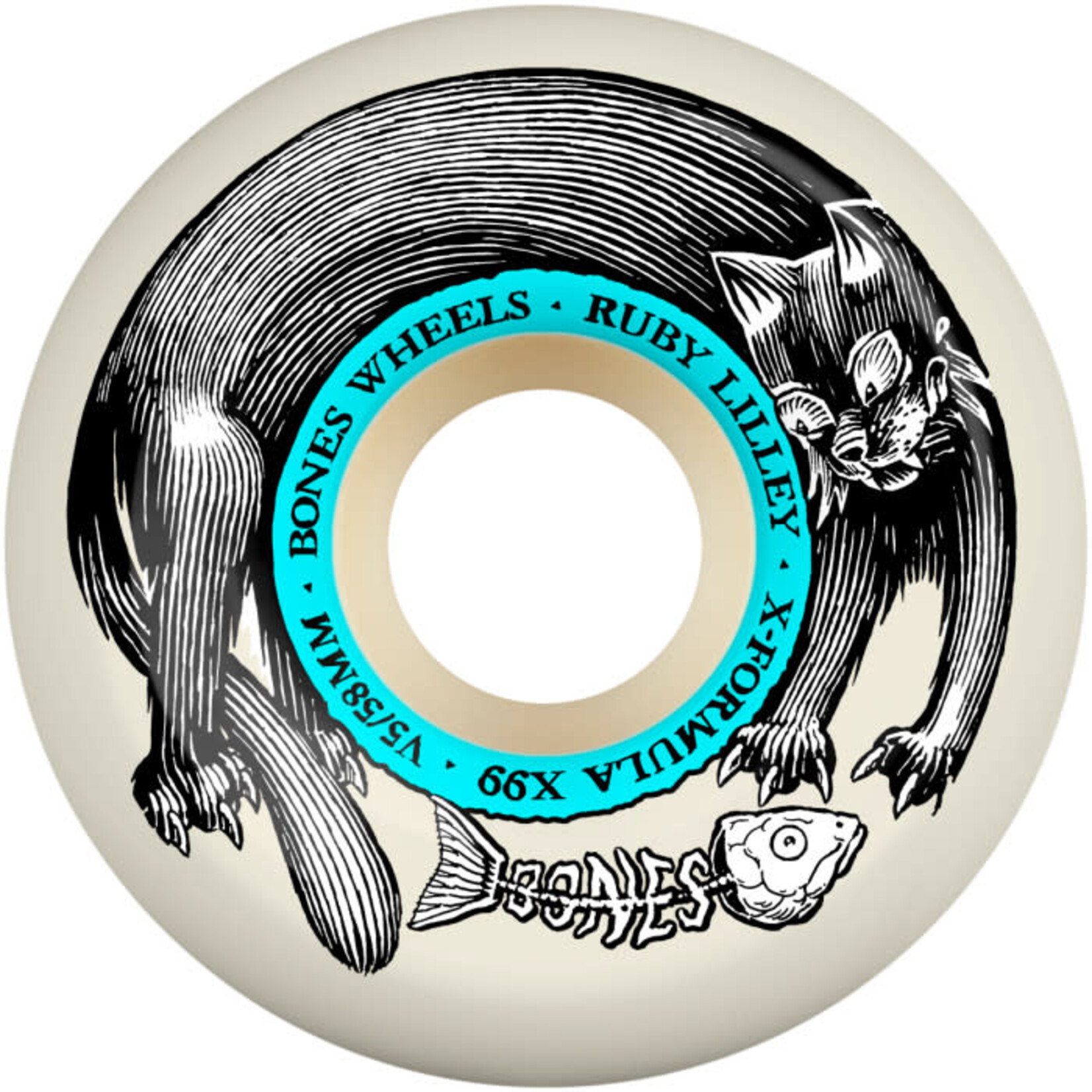 Bones Bones - X-Formula Lilley Blk Cat V5 Sidecuts Wheels - 58mm 99a