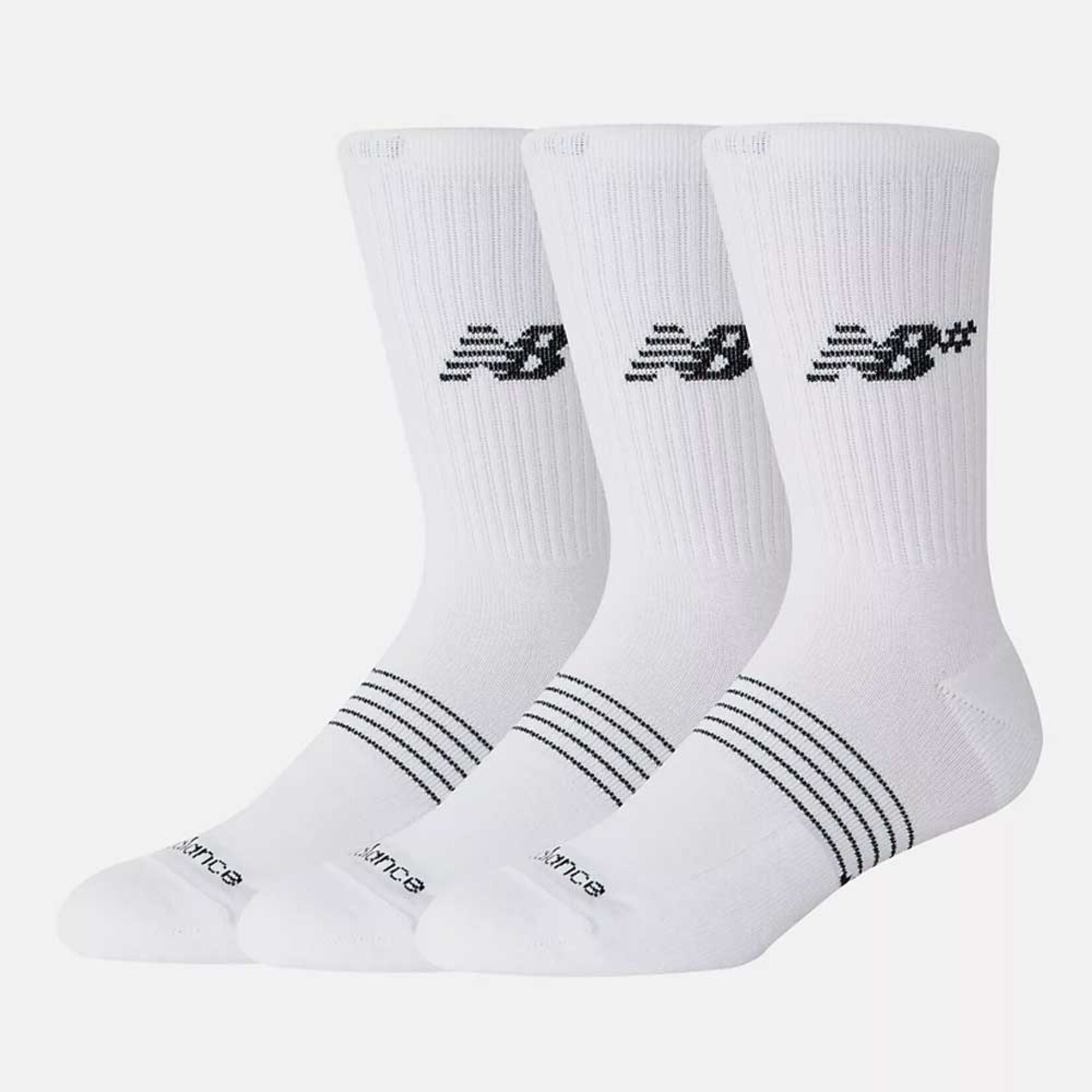 New Balance New Balance Numeric - 3-Pack Active Crew Socks - White - L