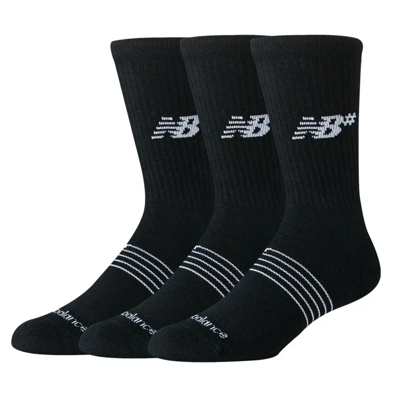 New Balance New Balance Numeric - 3-Pack Active Crew Socks - Black - L