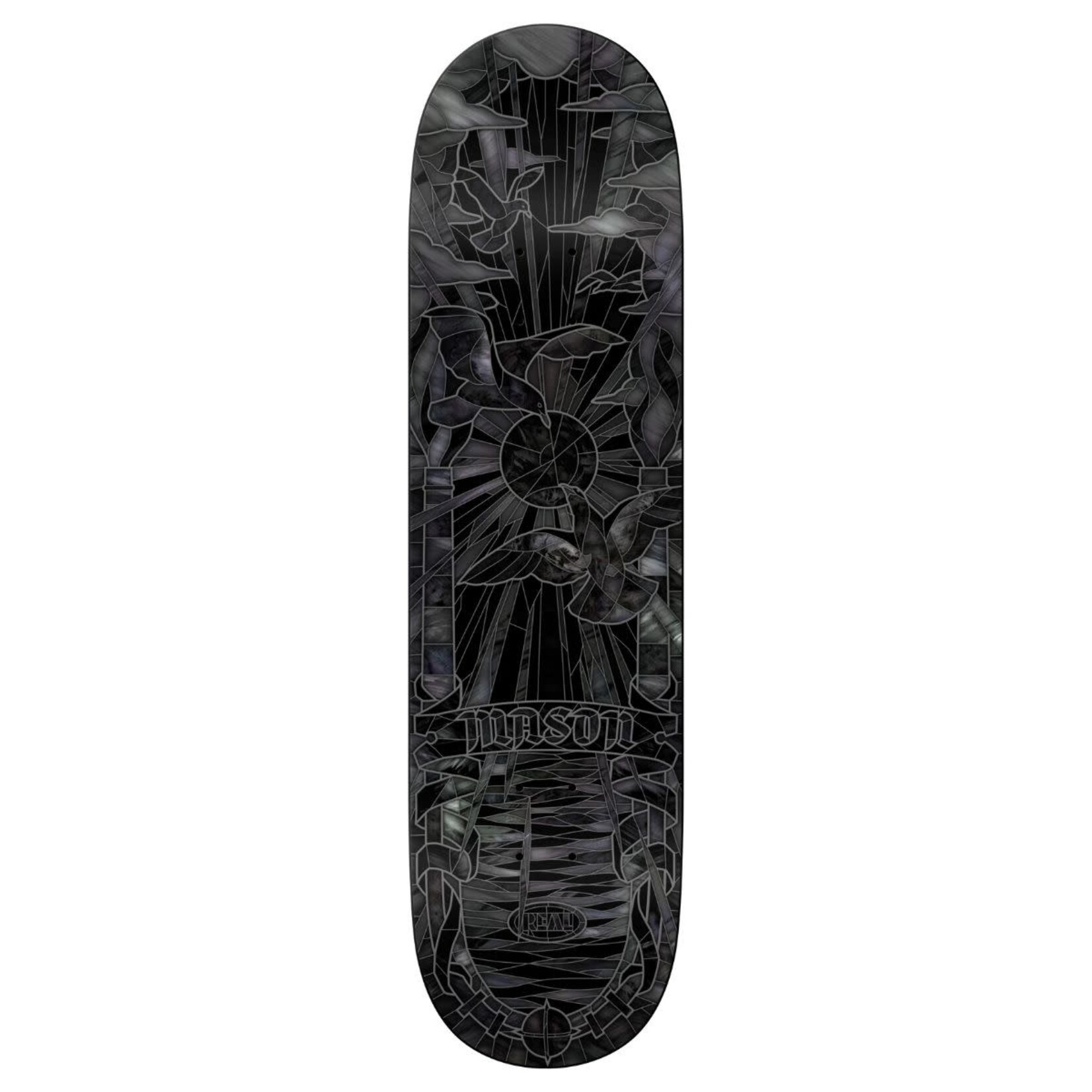 Real Skateboards Real - Mason Black Sunday Cathedral Deck - 8.25" x 32" x 14.38"