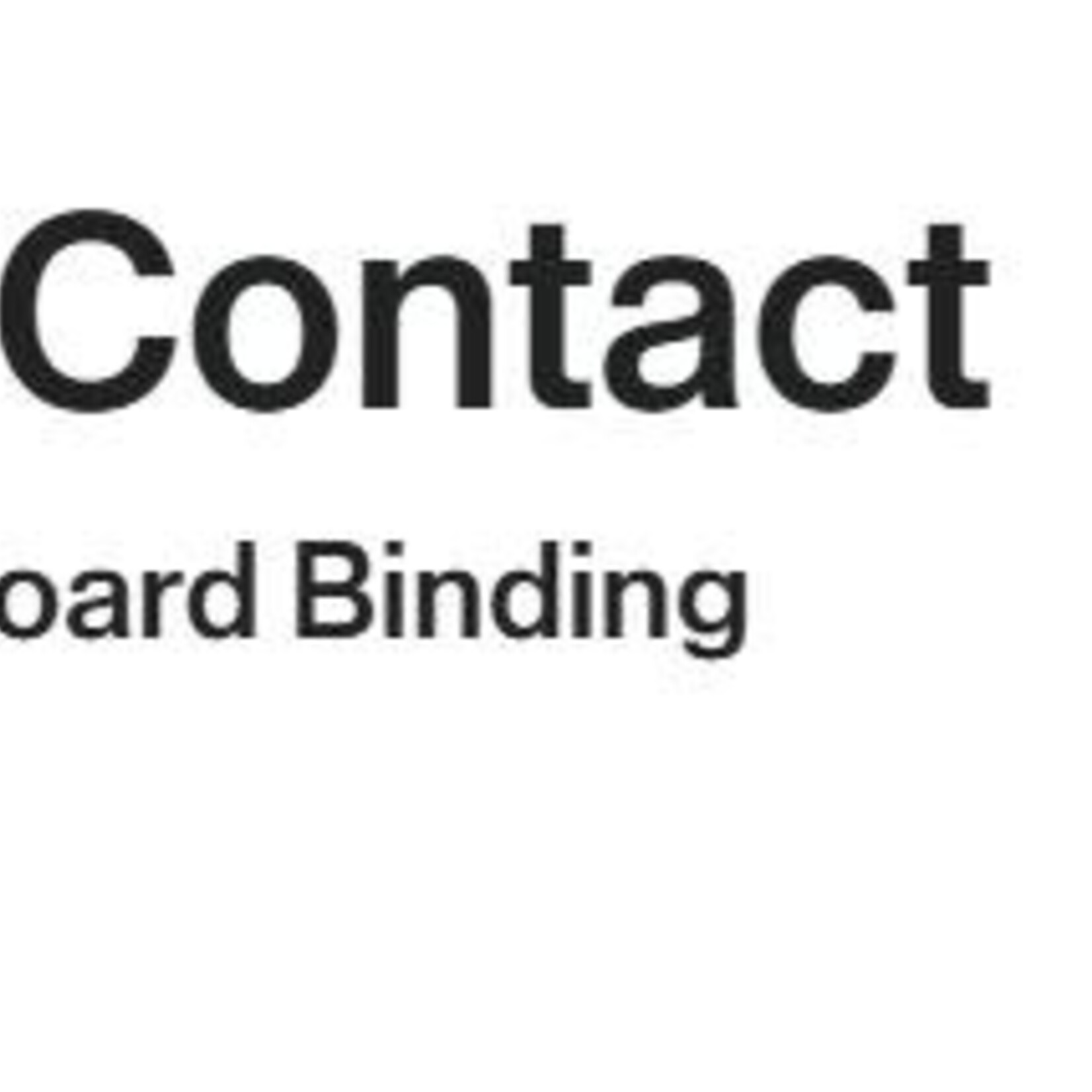 Union Binding Co. Union - Contact - Black