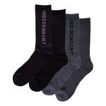 Independent Independent - Baseline Socks - Black/Charcoal - 2 Pairs - 9-11