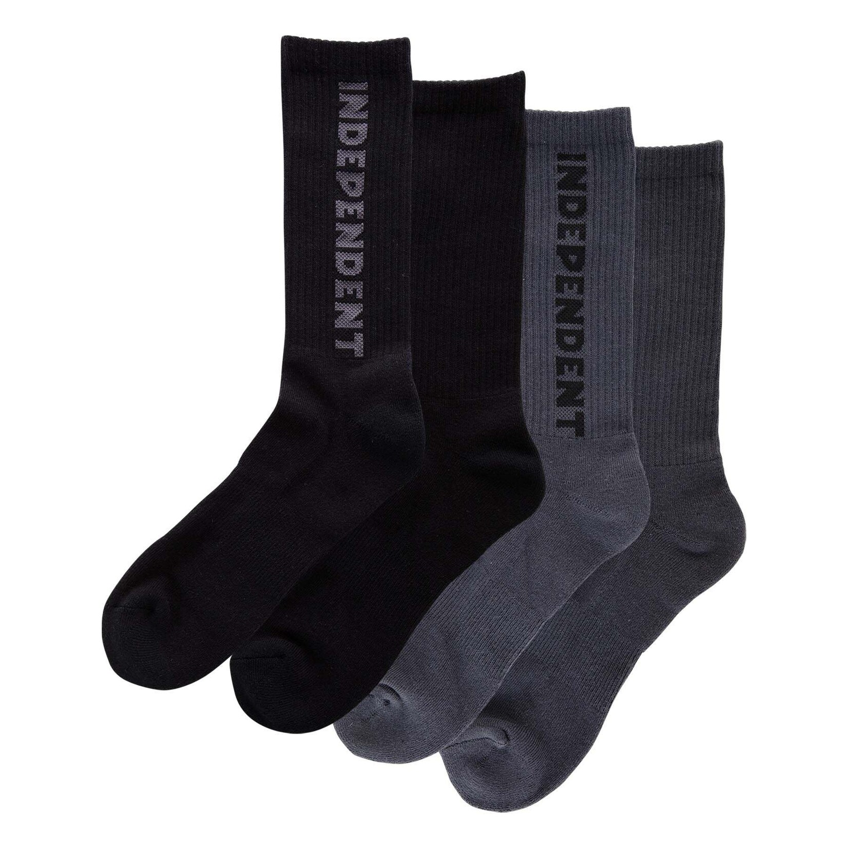Independent Independent - Baseline Socks - Black/Charcoal - 2 Pairs - 9-11