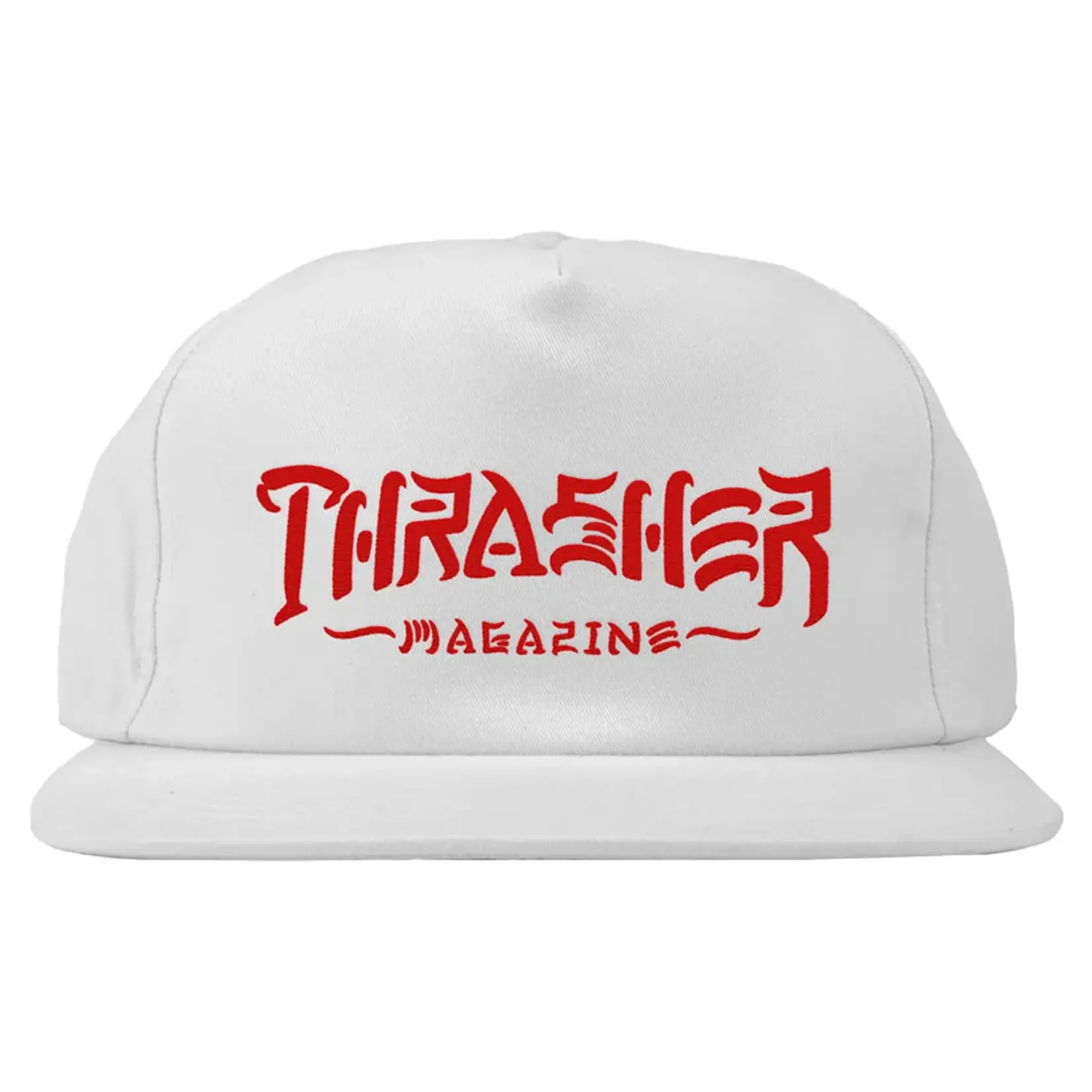 Thrasher Thrasher - Thrash & Destroy- Snapback Hat - White