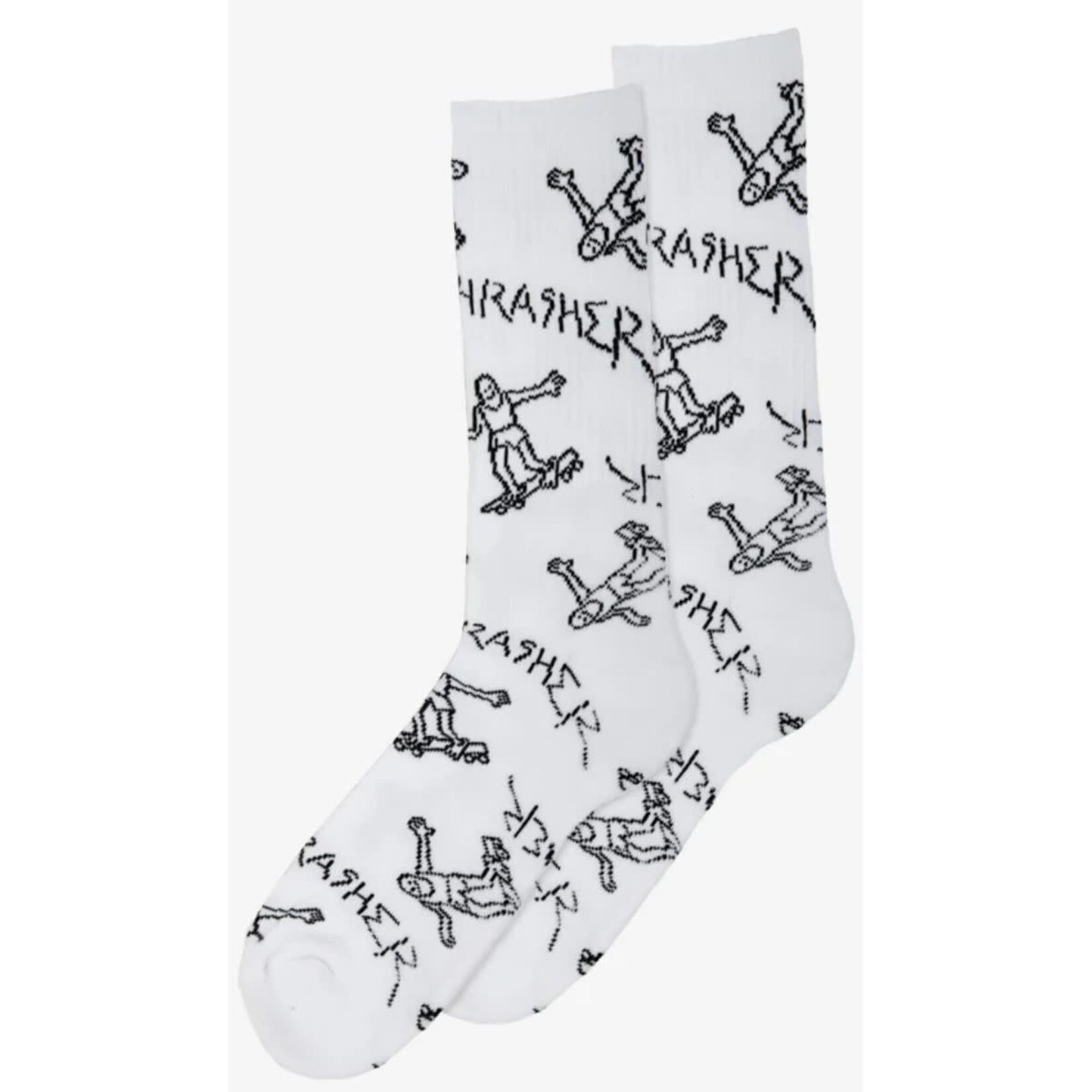 Thrasher Thrasher - Gonz Logo - Crew Socks - White