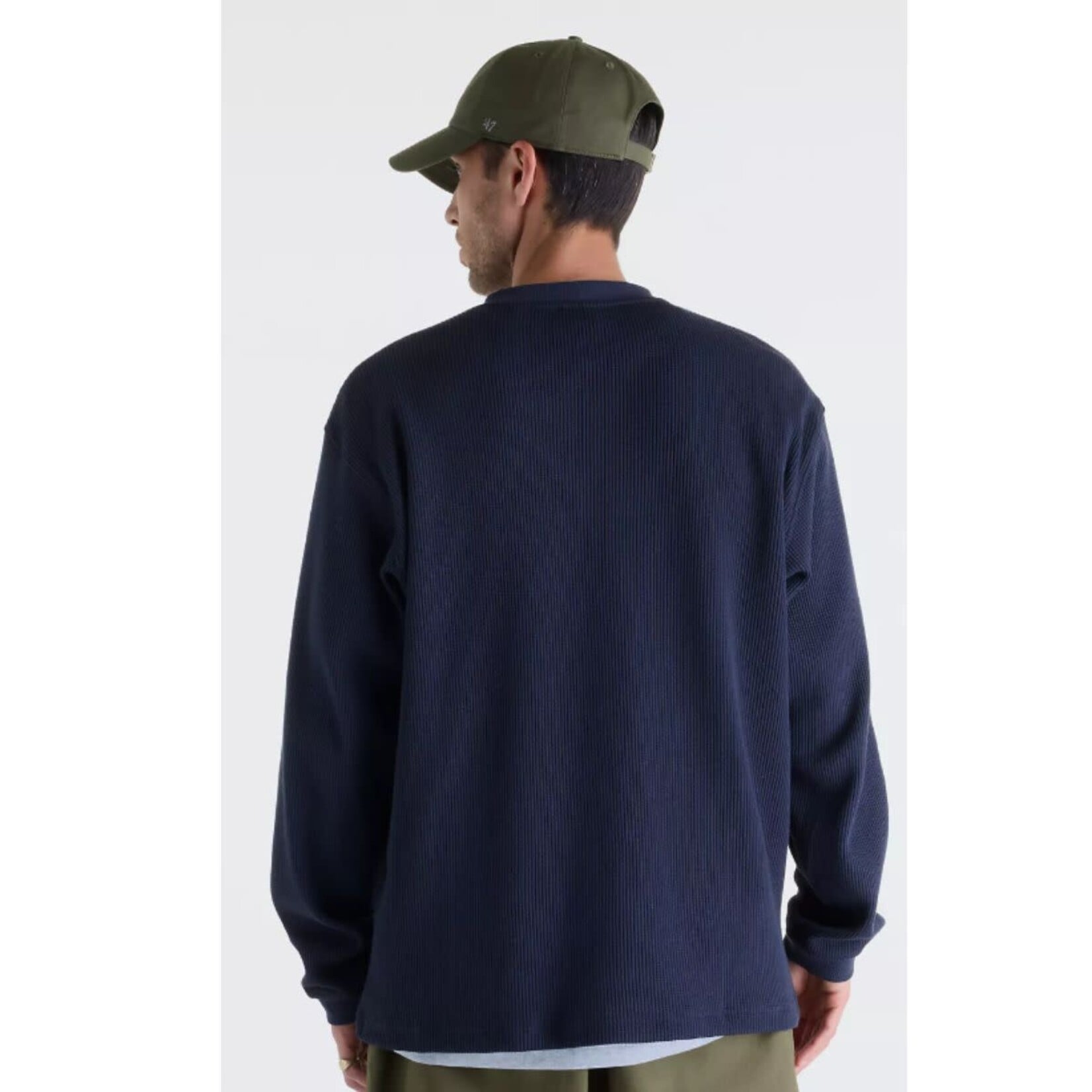 New Balance New Balance Numeric - Waffle Knit LS Henley - Dark Night -