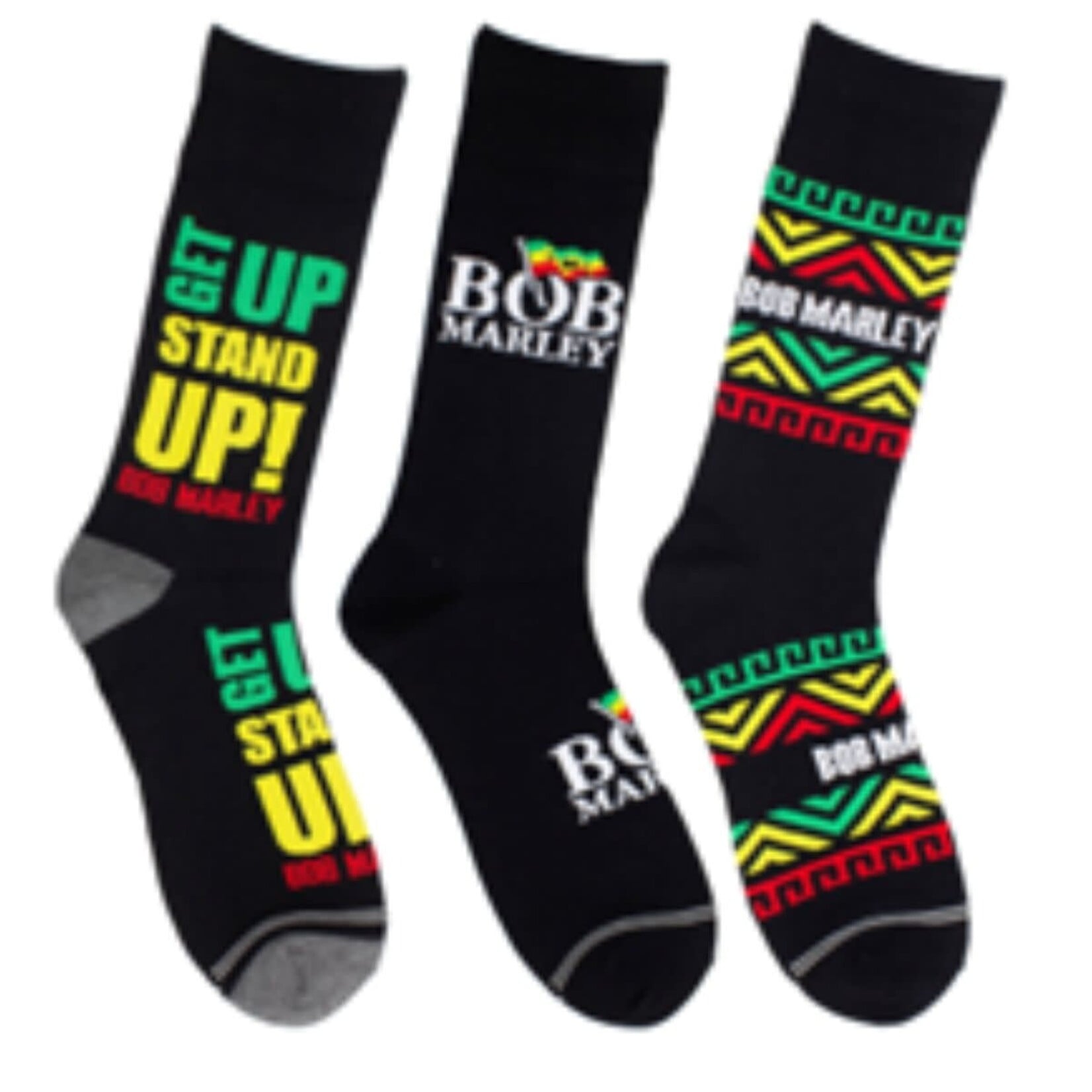 Perri's Perri's - Bob Marley Get Up *3 Pack* Crew Socks