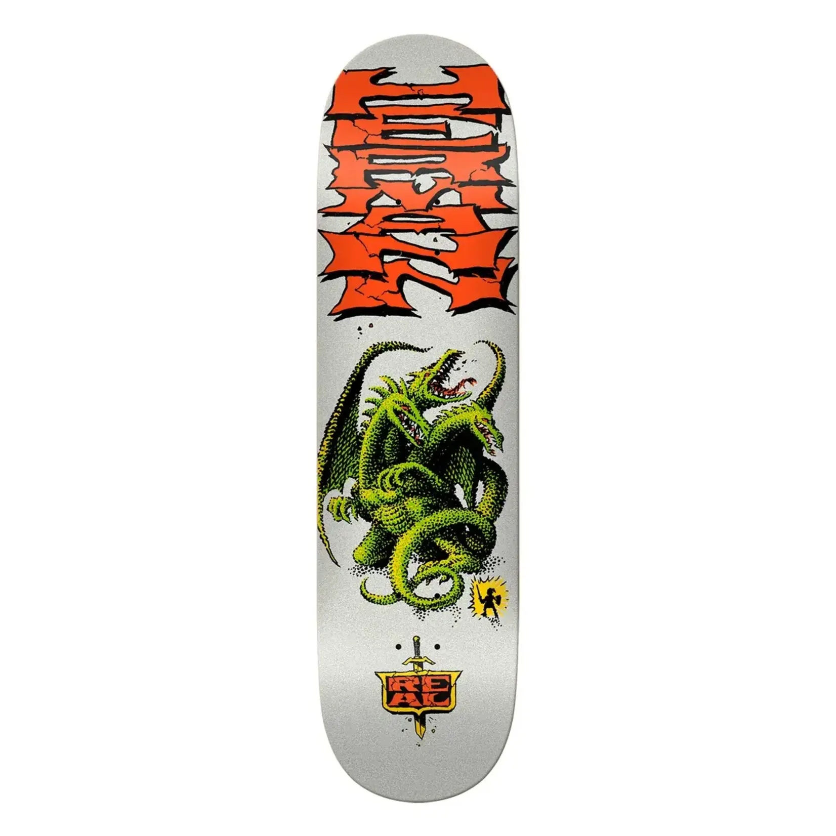 Real Skateboards Real - Hermann Dragon Slayer Silver Deck - 8.5" x 31.8" x 14.25"