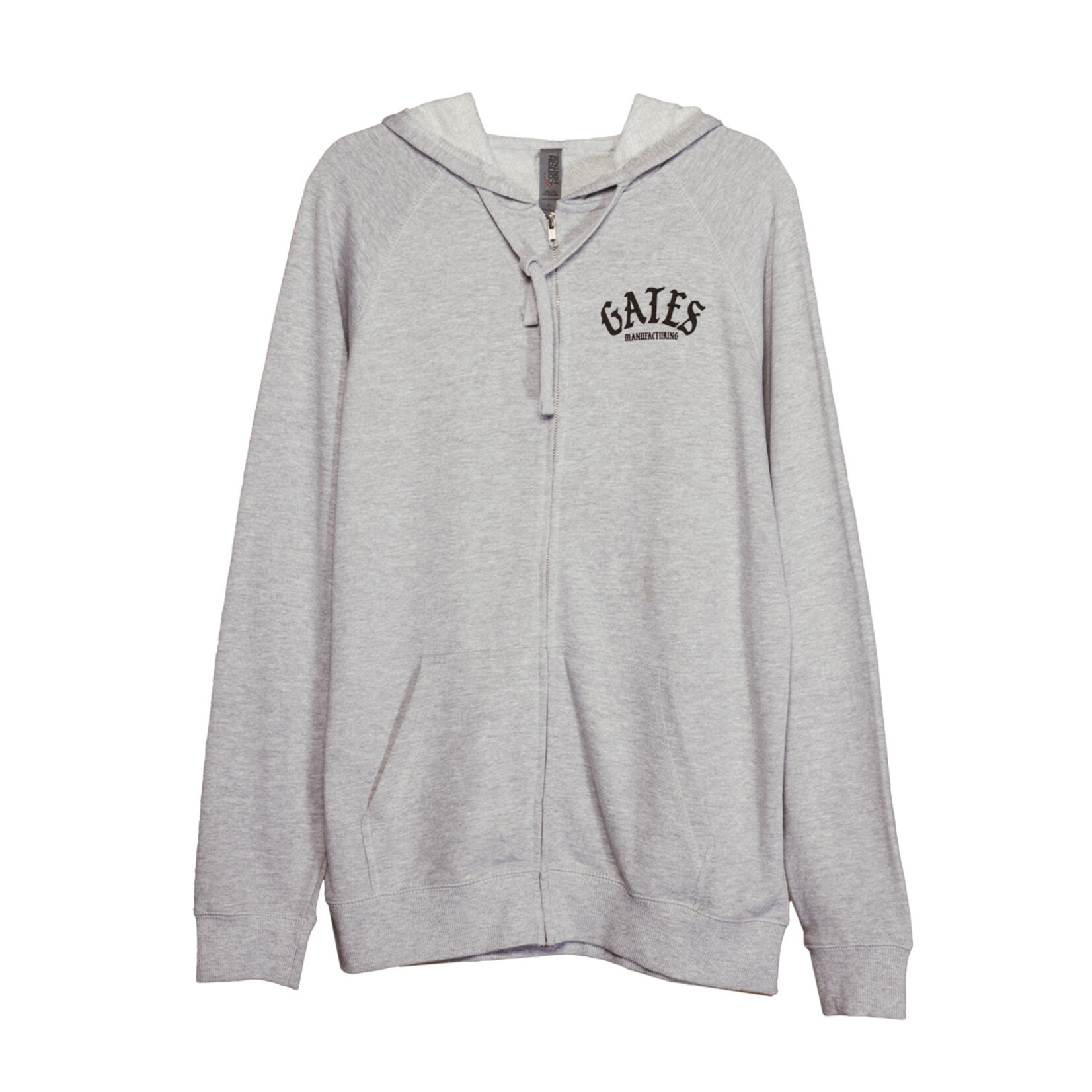 Gates Mfg Gates Mfg Lucky French Terry Full Zip Hoodie- Grey