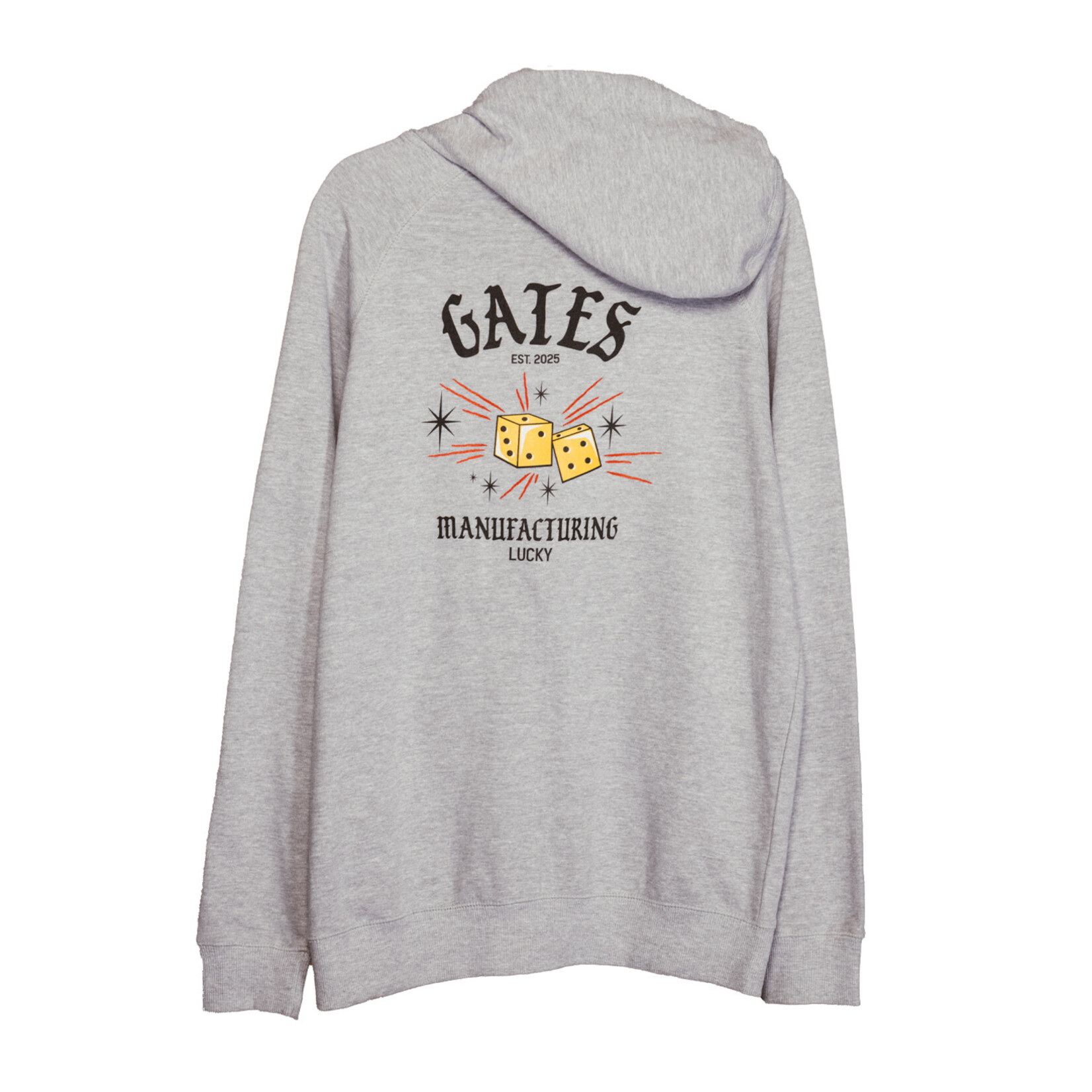 Gates Mfg Gates Mfg Lucky French Terry Full Zip Hoodie- Grey