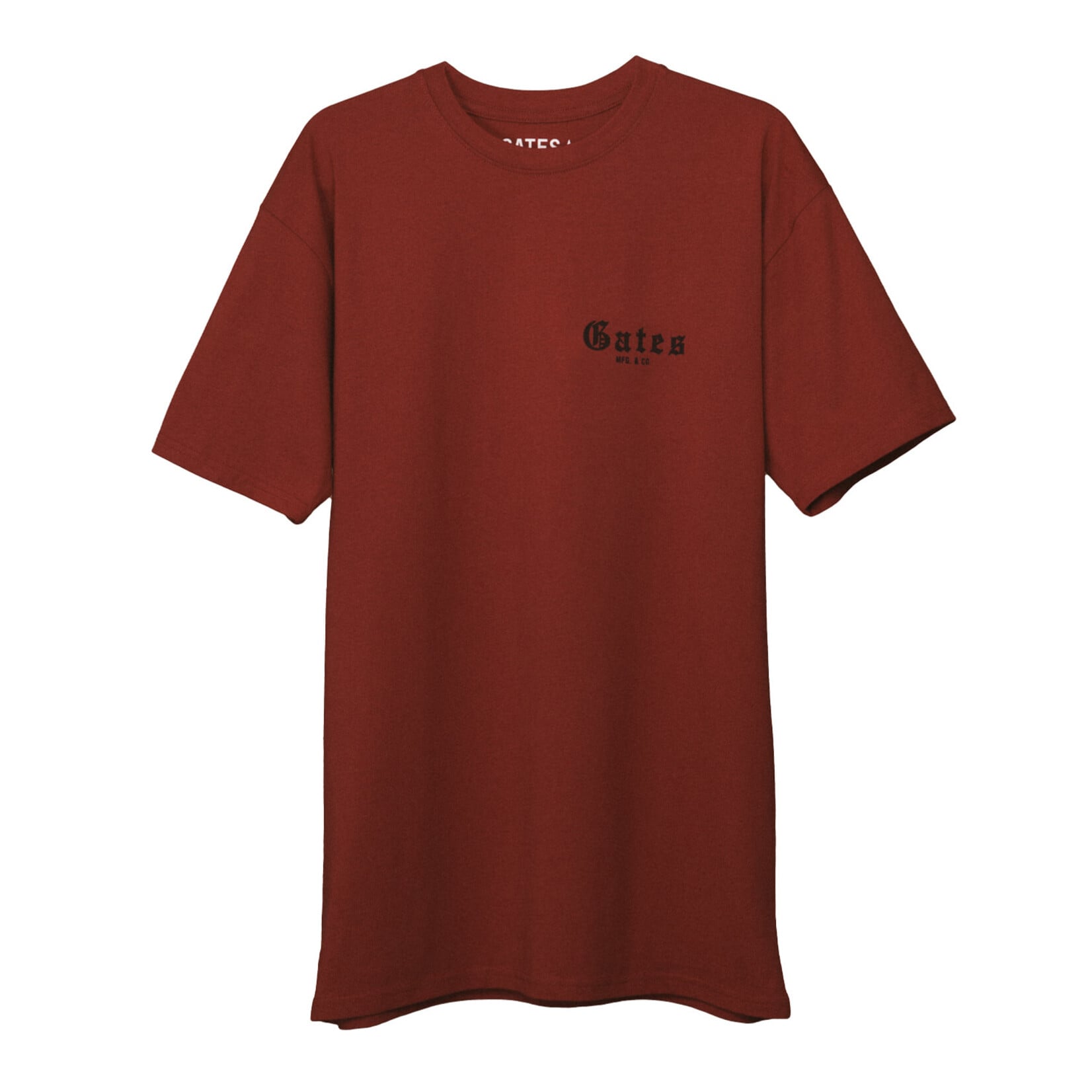 Gates Mfg Gates Mfg & Co Praying Hands Heavyweight T-Shirt- Brick Red