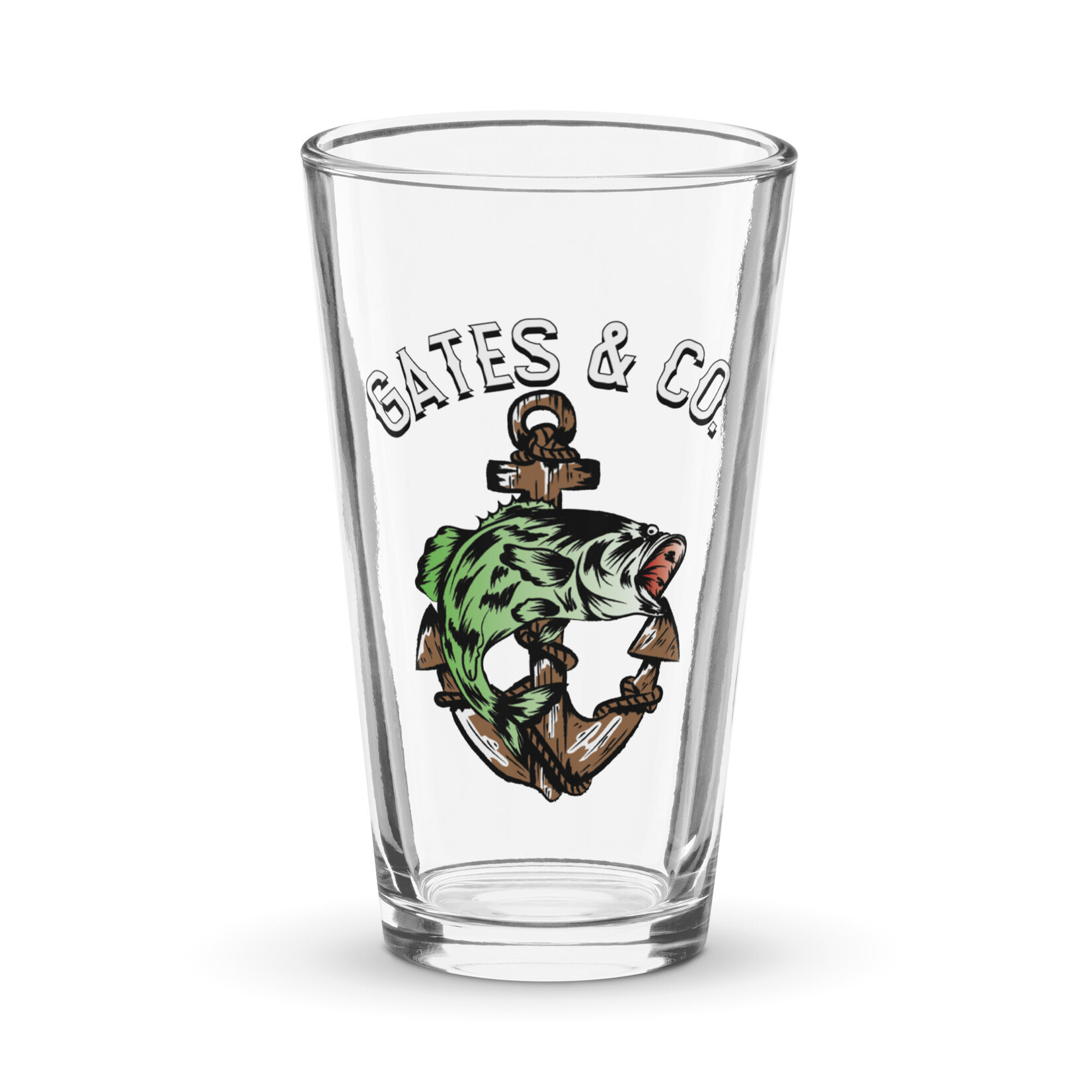 Gates Mfg Gates & Co. Anchor Pint Glass