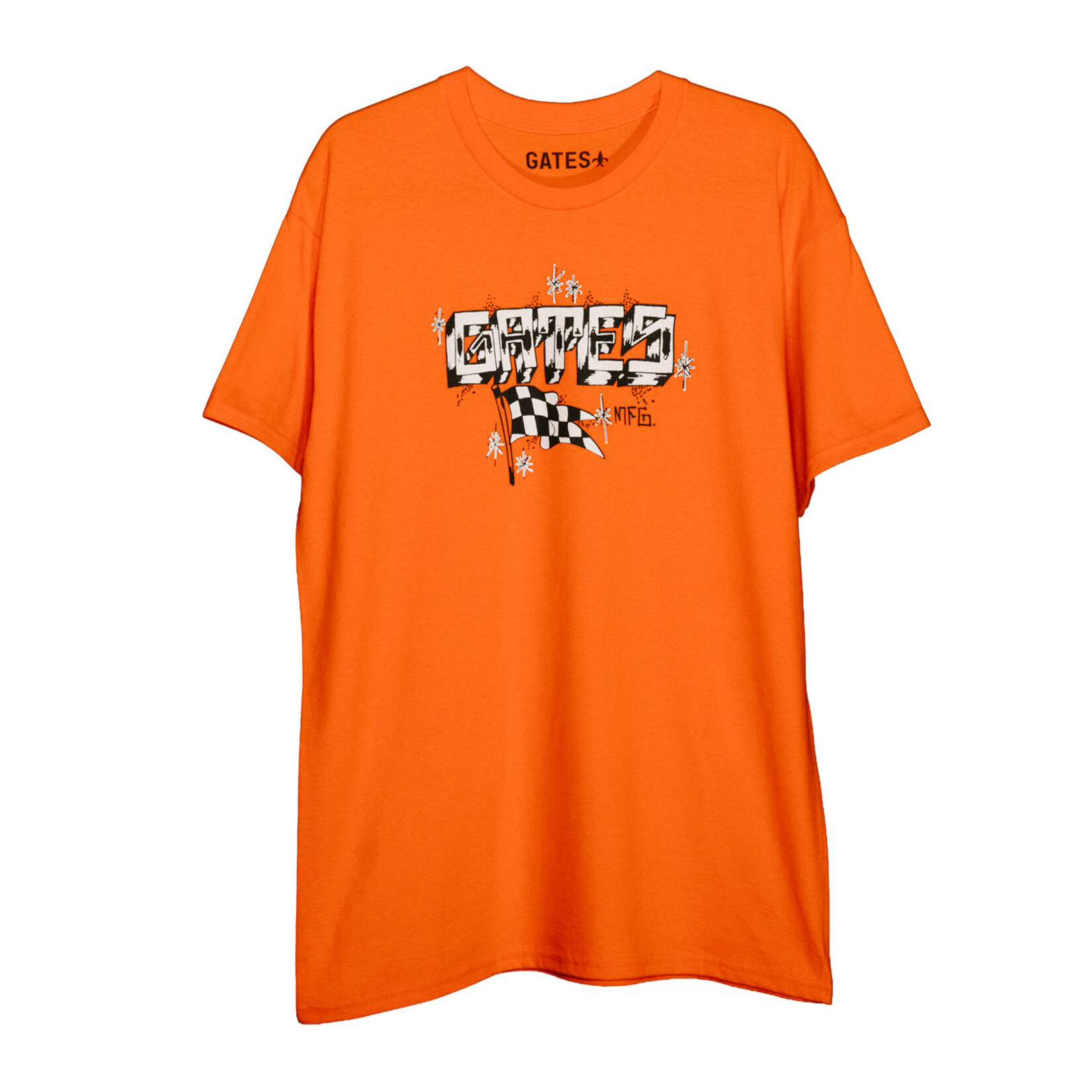 Gates Mfg Gates Mfg. Checker Flag Classic Tee- Orange