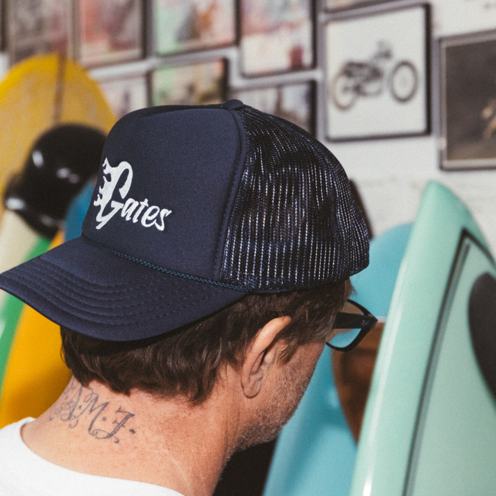 Gates Mfg Gates Racer Foam Trucker Hat- Navy