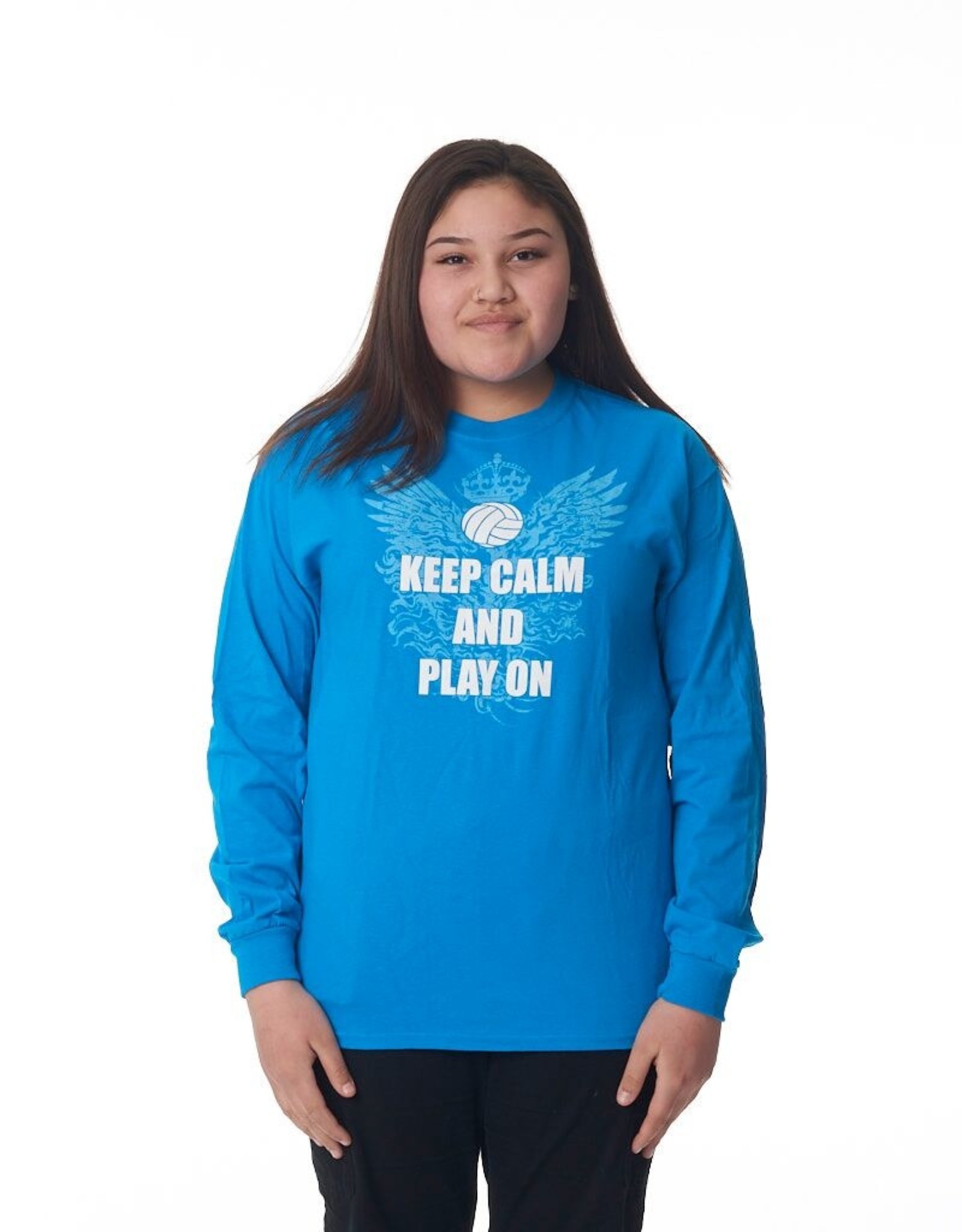 Just Volleyball Keep Calm Long Sleeve Tee