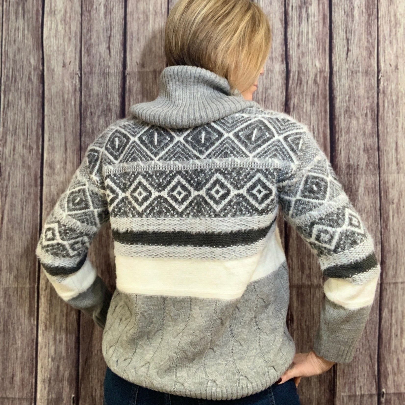 kerenhart Grey Mix Turtleneck Sweater