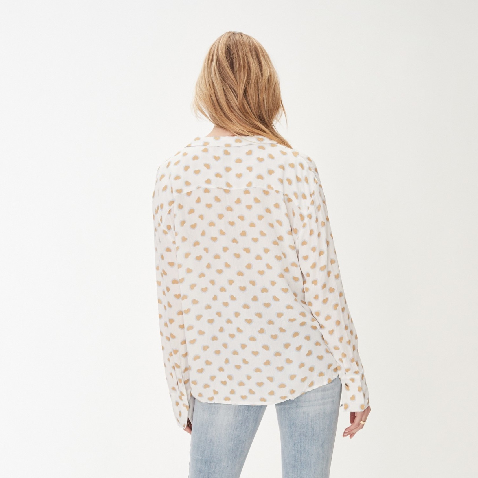 F D J Scattered Heart Printed Shirt