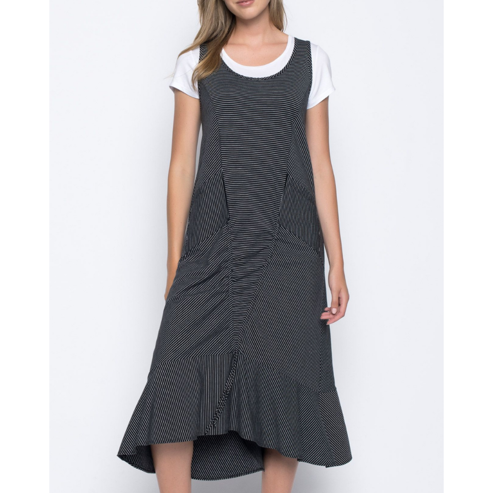 Picadilly Short Sleeve Ruched Tie Dress