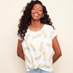 Charlie B Pineapple Front Knot Tee