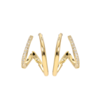 eLiasz and eLLa "Perspective" Double Wrap Earrings in Gold