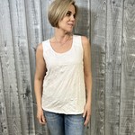 Picadilly White Crinkle Tank