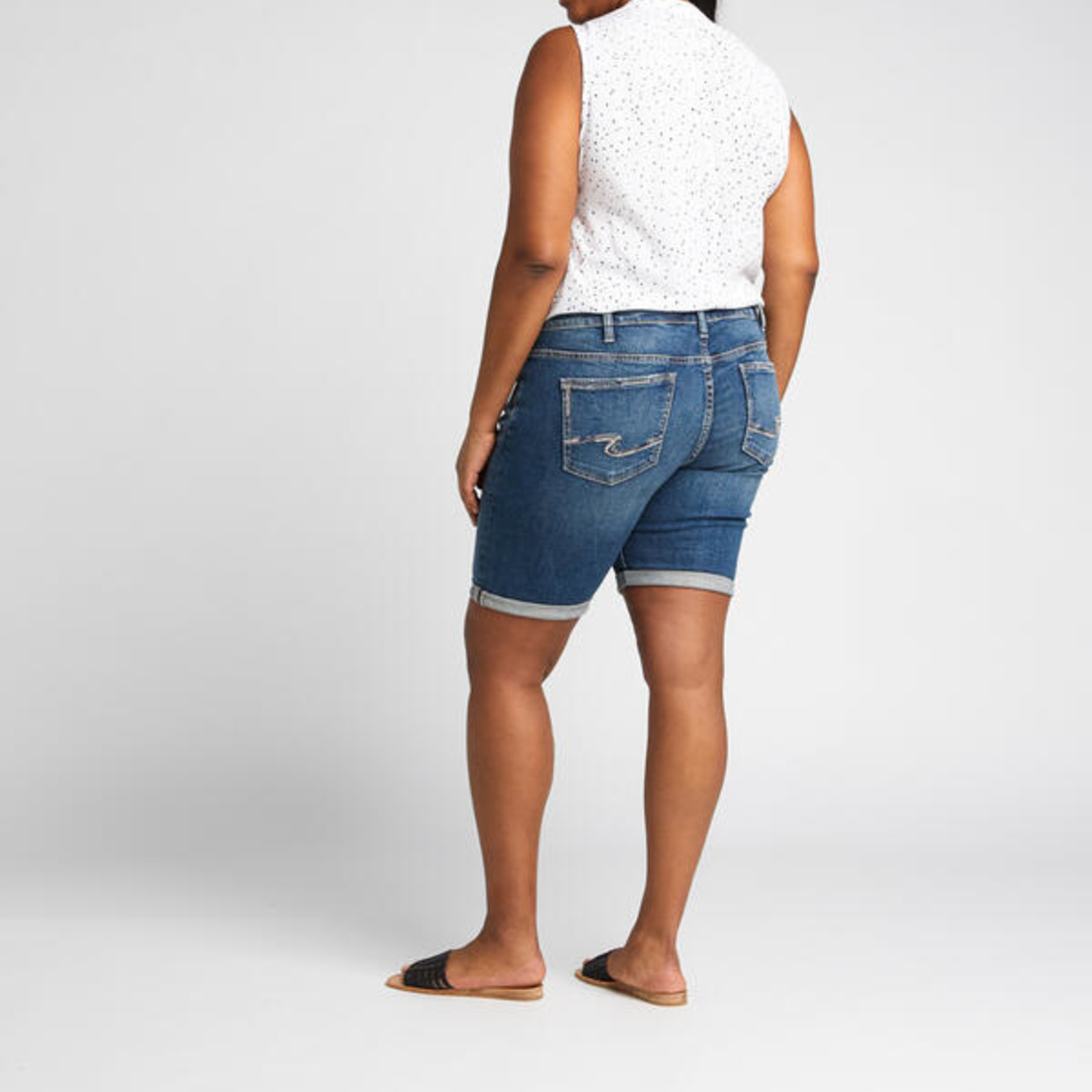 Silver Jeans Elyse Bermuda Mid Rise Short/Indigo