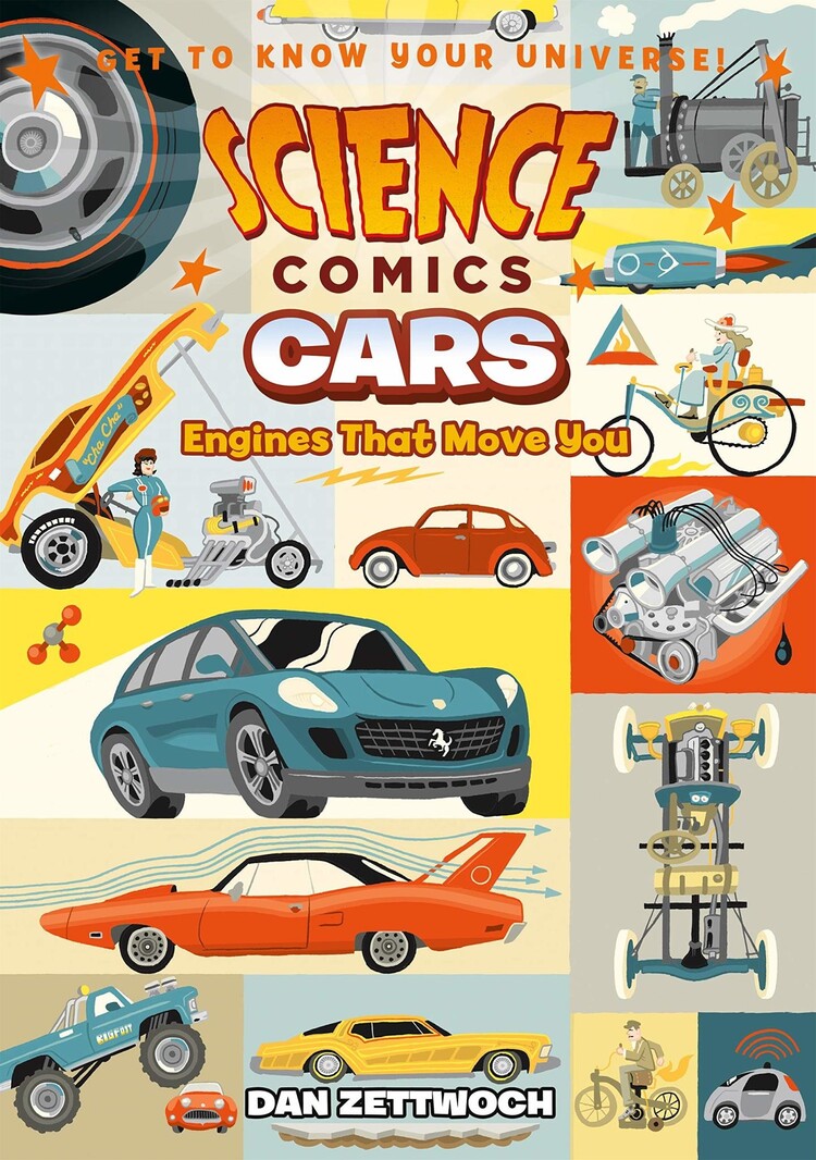 FIRST SECOND BOOKS SCIENCE COMICS CARS ENGINES THAT MOVE YOU SC GN