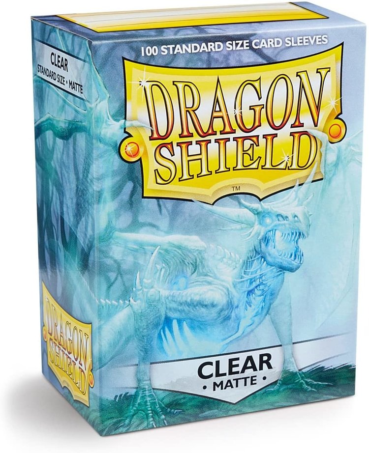 FANTASY FLIGHT GAMES DRAGON SHIELD 100 CT SLEEVES MATTE CLEAR