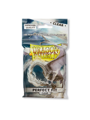 DRAGON SHIELD DRAGON SHIELD PERFECT FIT 100 CT SLEEVES CLEAR