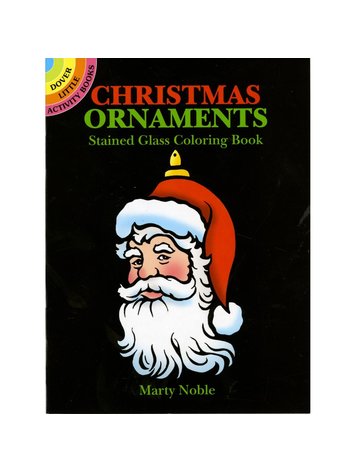 DOVER PUBLICATIONS CHRISTMAS ORNAMENTS STAINED GLASS COLORING BOOKS
