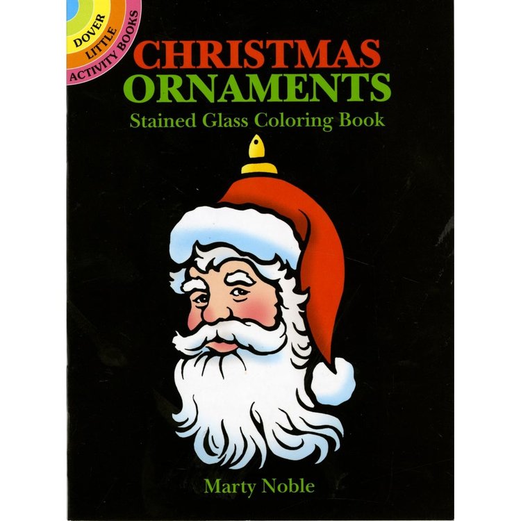 DOVER PUBLICATIONS CHRISTMAS ORNAMENTS STAINED GLASS COLORING BOOKS