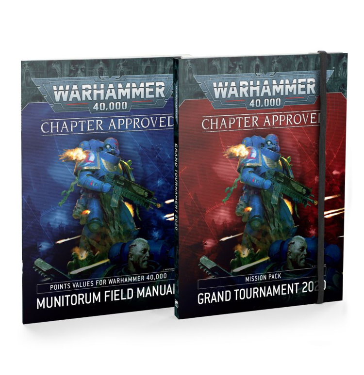 GAMES WORKSHOP WARHAMMER 40,000 9E CHAPTER APPROVED: GRAND TOURNAMENT 2020 MISSION PACK AND MUNITORUM FIELD MANUAL