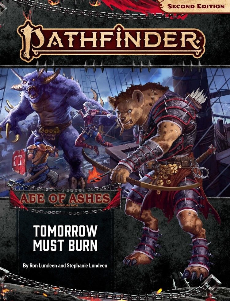 PAIZO PUBLISHING PATHFINDER 2E AGE OF ASHES: TOMORROW MUST BURN ADVENTURE PATH 3