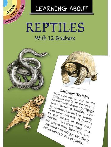 DOVER PUBLICATIONS LEARNING ABOUT REPTILES STICKER BOOK