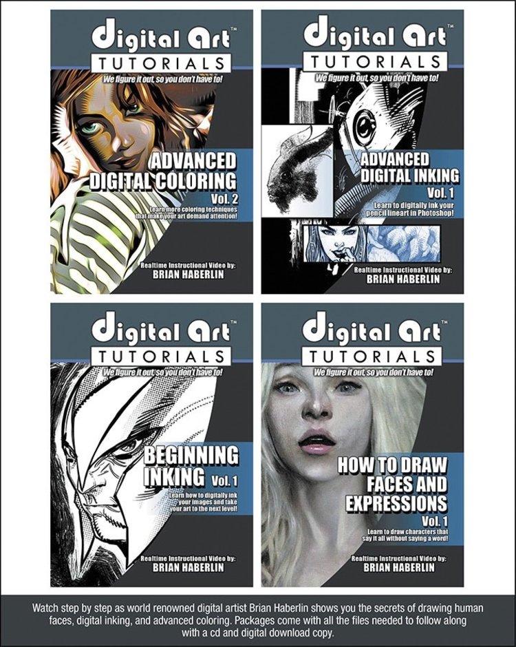 IMAGE COMICS DIGITAL ART TUTORIALS SET OF 4