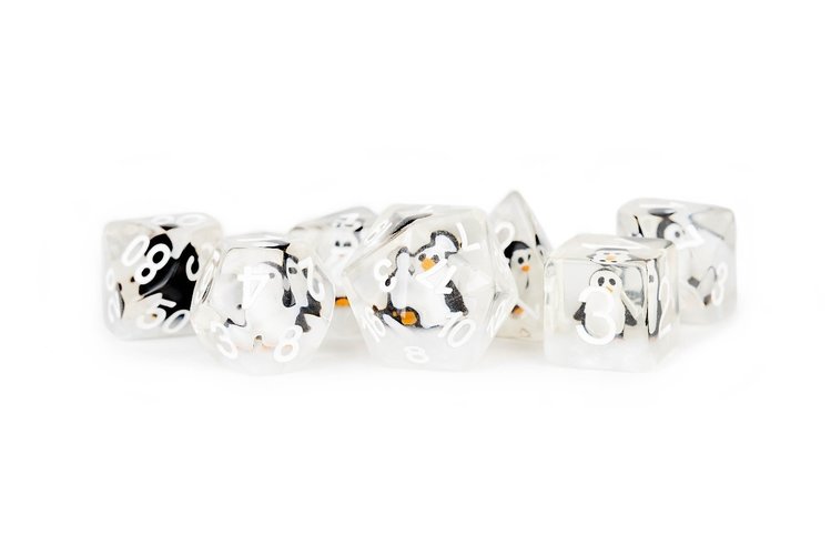 MDG FANROLL 16MM RESIN POLY DICE SET PENGUIN DICE