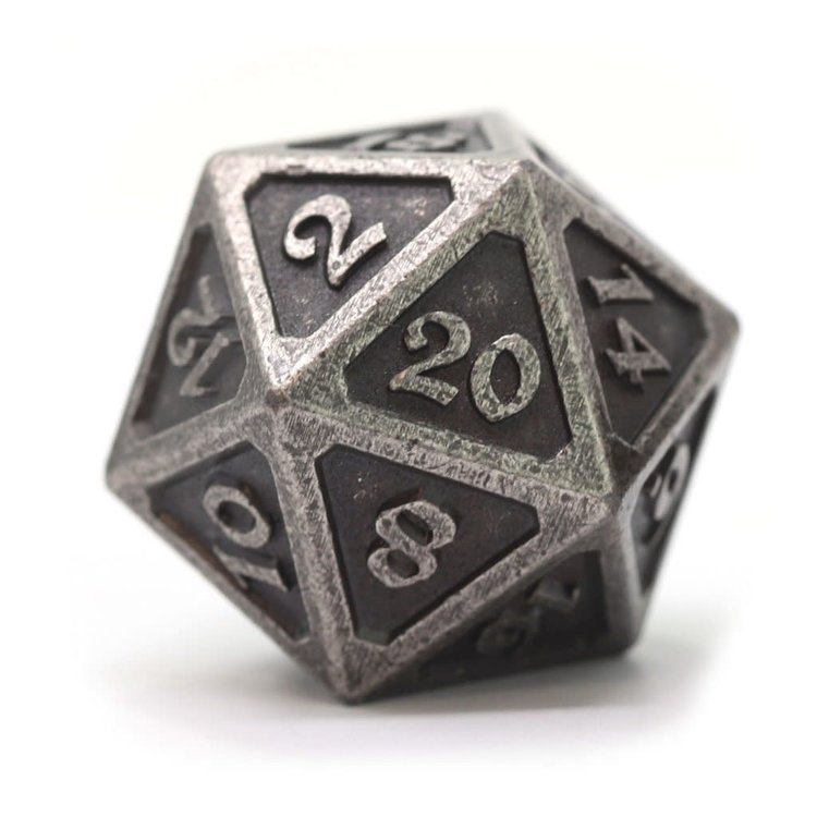 DIE HARD DICE DIE HARD DIRE D20 - MYTHICA DARK SILVER