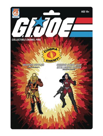 SDCC 2021 GI JOE PD DESTRO & CRIMSON BARONESS PX PIN SET