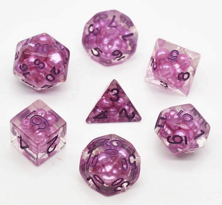 FOAM BRAIN GAMES FOAM BRAIN GAMES PURPLE PEARL RPG DICE SET