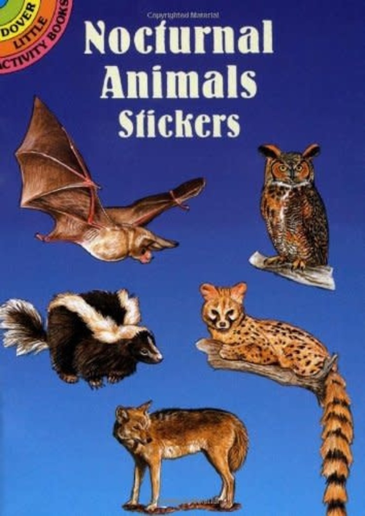 DOVER PUBLICATIONS LEARNING ABOUT NOCTURNAL CREATURES STICKERS