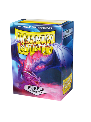 FANTASY FLIGHT GAMES DRAGON SHIELD 100 CT SLEEVES MATTE PURPLE