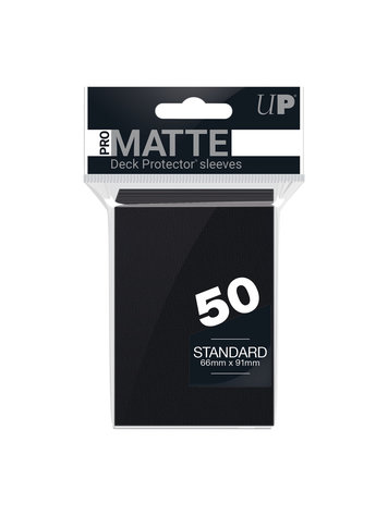 ULTRA PRO UP DECK PROTECTOR SLEEVES PRO MATTE BLACK 50 CT