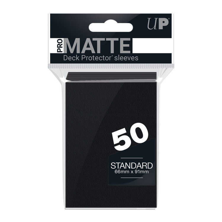 ULTRA PRO UP DECK PROTECTOR SLEEVES PRO MATTE BLACK 50 CT