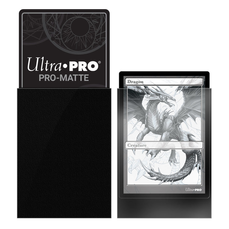 ULTRA PRO UP DECK PROTECTOR SLEEVES PRO MATTE BLACK 50 CT