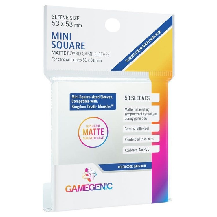 GAMEGENIC GAMEGENIC MATTE SLEEVES - MINI SQUARE- 50 CT