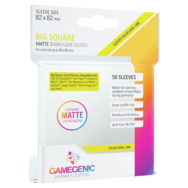 GAMEGENIC GAMEGENIC MATTE SLEEVES - BIG SQUARE - 50 CT
